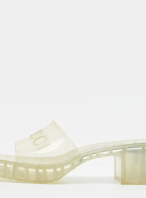 Gucci Size 38.5 Transparent PVC Slide Sandals