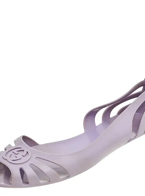 Gucci Purple Interlocking GG Jelly Ballet Flats Size 38