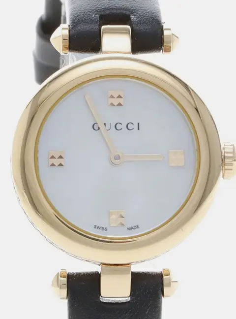 Gucci Diamantissima 141.5 Quartz Gold-Plated Women's Wristwatch 27 mm
