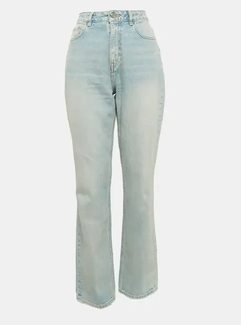 Ganni Light Blue Denim Straight Leg Jeans M Waist 29"