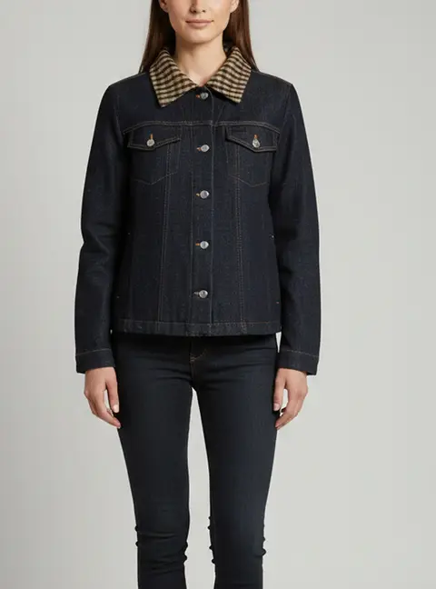Ganni Blue Denim Long Sleeve Fitted Jacket S