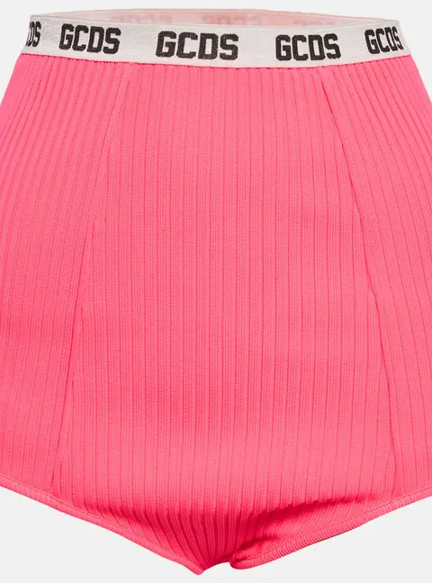 GCD Neon Pink Rib Knit Panties Shorts S