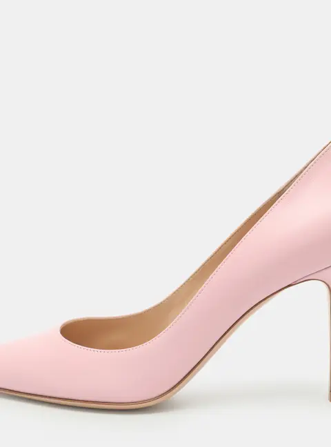 Gianvito Rossi Size 40 Pink Leather Pumps