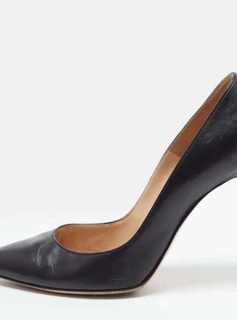 Gianvito Rossi Gianvito 105 Size 40.5 Black Leather Pointed-Toe Pumps