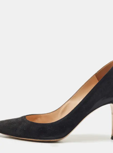 Gianvito Rossi Black Suede Gianvito 85 Pointed Toe Pumps Size 39