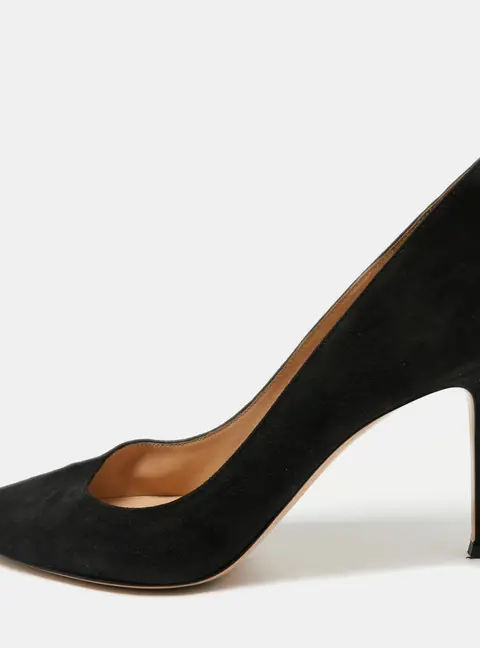 Gianvito Rossi Black Suede Gianvito Pointed Toe Pumps Size 41