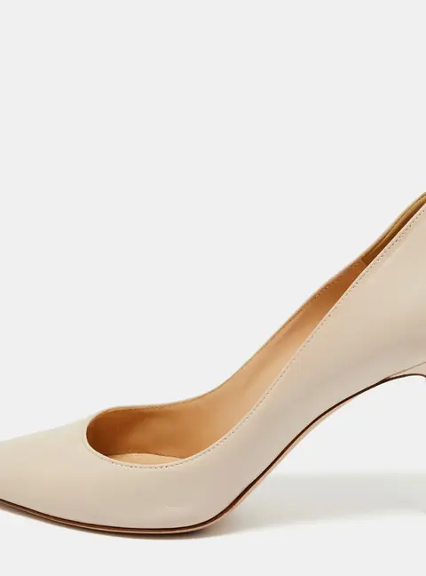 Gianvito Rossi Cream Leather Gianvito 105 Pumps Size 38