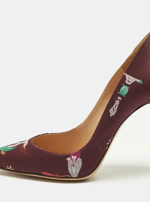 Gianvito Rossi Gianvito 85 Size 36 Burgundy Satin Pumps