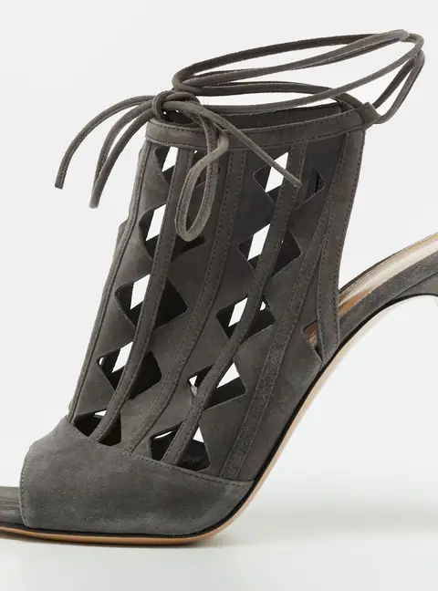 Gianvito Rossi Maxine Size 39 Grey Suede Sandals