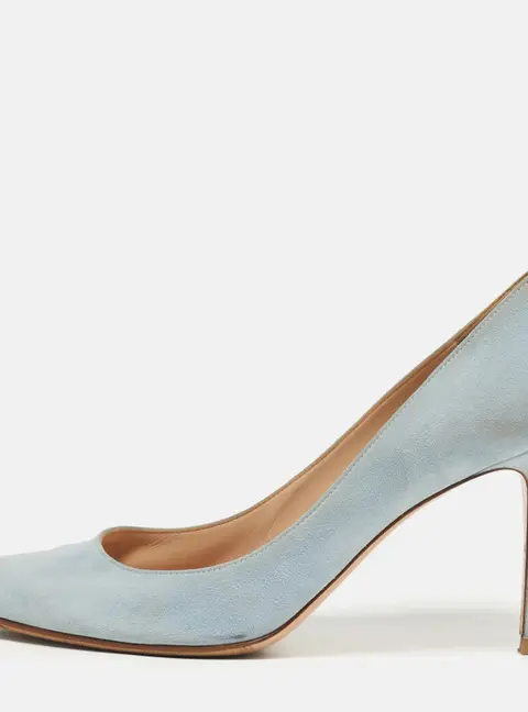 Gianvito Rossi Gianvito 85 Size 41 Blue Suede Pumps