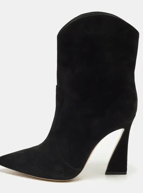 Gianvito Rossi Size 39 Black Suede Ankle Length Boots