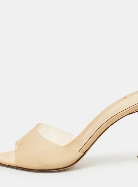 Gianvito Rossi Elle Size 41 Transparent PVC Slide Sandals