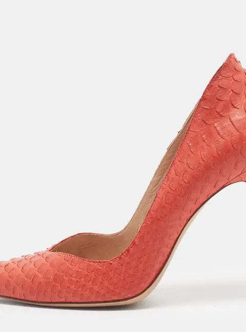Gianvito Rossi Gianvito 105 Size 37 Orange Python Leather Pumps