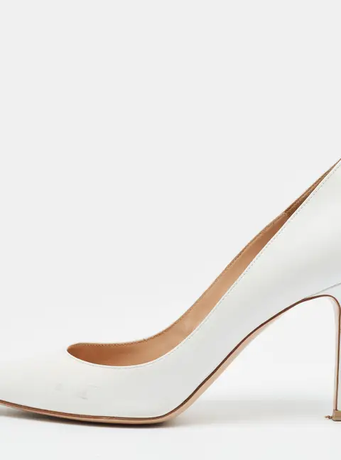 Gianvito Rossi Gianvito 105 Size 37.5 White Leather Pumps