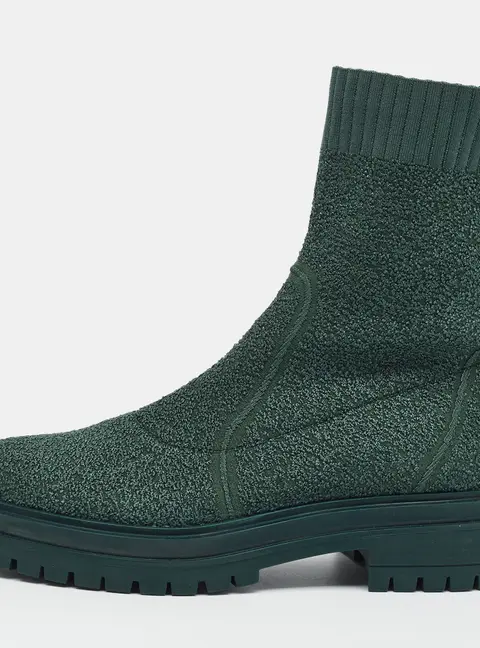Gianvito Rossi Torrance Size 39 Green Boucle Fabric Ankle Boots