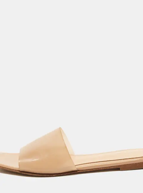 Gianvito Rossi Cosmic Size 37.5 Beige PVC Flat Slides