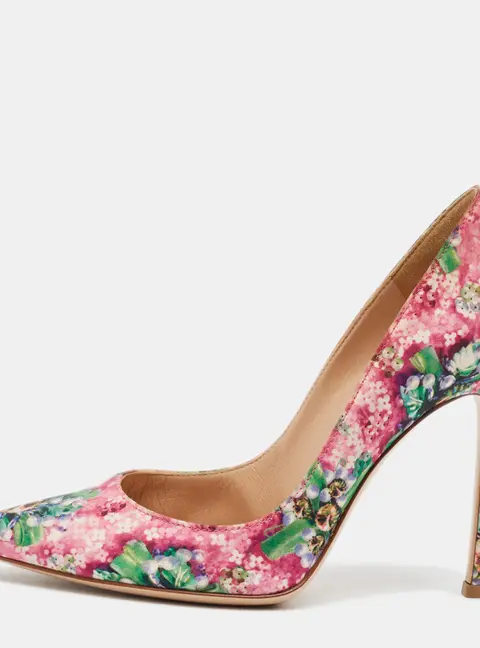 Gianvito Rossi Gianvito Size 36 Multicolor Floral Print Fabric Pointed Toe Pumps