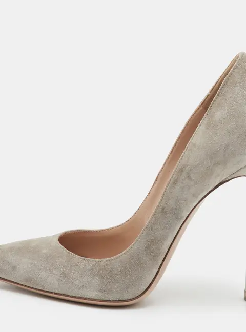 Gianvito Rossi Gianvito 85 Size 36 Grey Suede Pointed Toe Pumps
