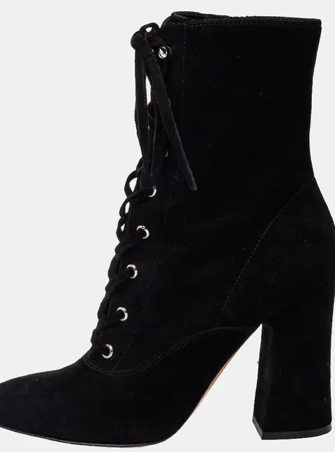 Gianvito Rossi Size 39 Black Suede Ankle Length Boots
