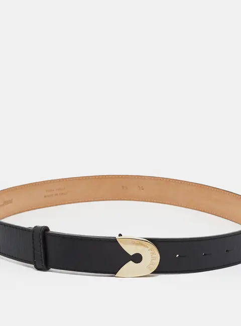 Gianfranco Ferre 85CM Waist Belt Black Leather