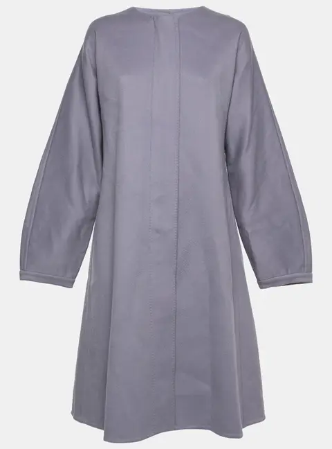 Gianfranco Ferre Light Purple Wool Pleat Detail Coat XL