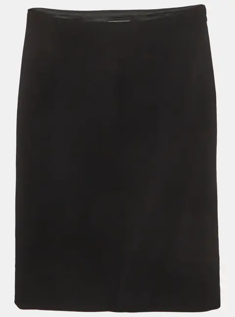 Gianni Versace Black Wool Pencil Skirt S