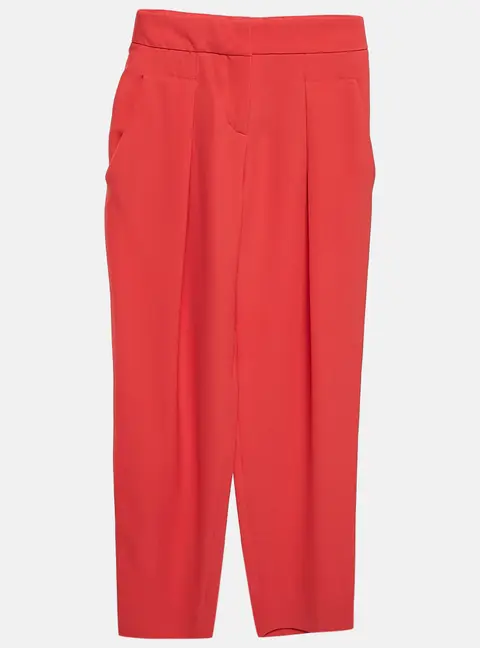 Giorgio Armani Pink Silk Pleated Trousers S