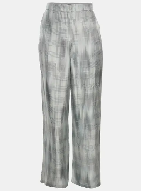 Giorgio Armani Blue Silk Wide Leg Trouser M