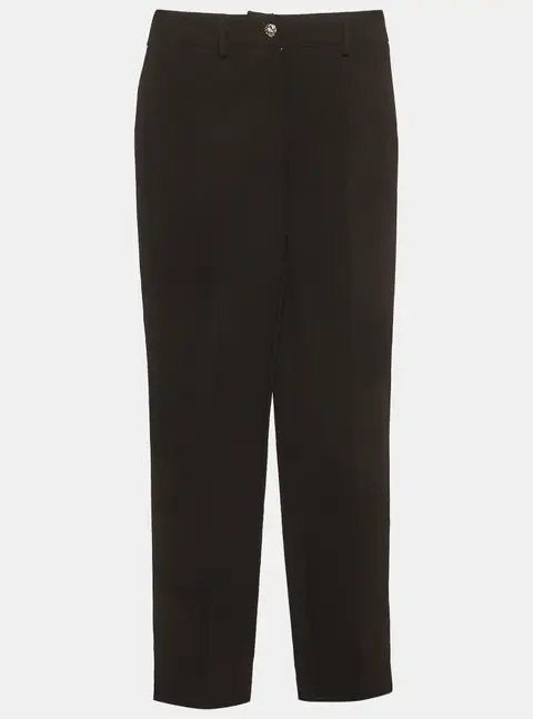 Philipp Plein Couture Black Stretch Crepe Regular Fit Pants XS