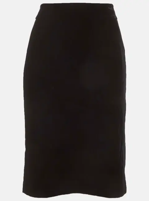 Giorgio Armani Black Velvet Pencil Skirt M