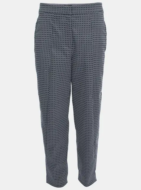 Giorgio Armani Purple & Grey Patterned Knit Pants M