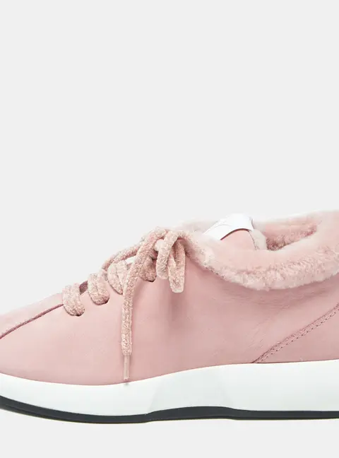 Giuseppe Zanotti Ferox Size 38 Pink Nubuck Leather Wedge Sneakers