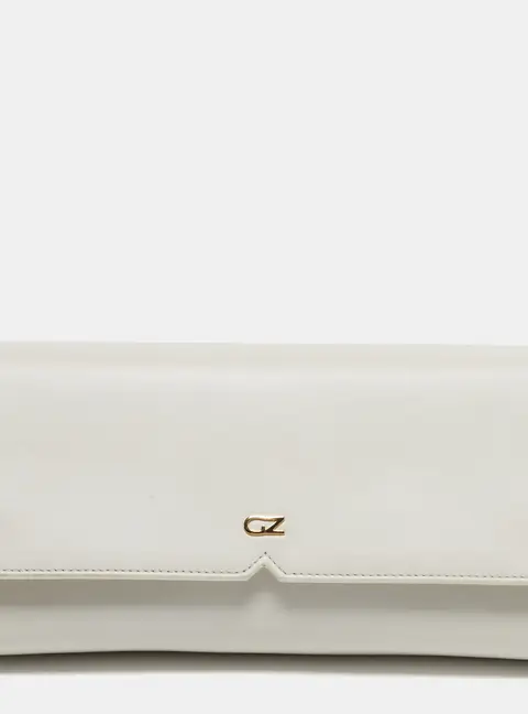 Giuseppe Zanotti Nola Double Off White Leather Clutch