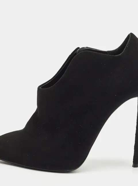 Giuseppe Zanotti Black Suede Pointed Toe Booties Size 36