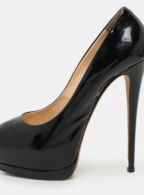 Giuseppe Zanotti Black Patent Leather Platform Pumps Size 39