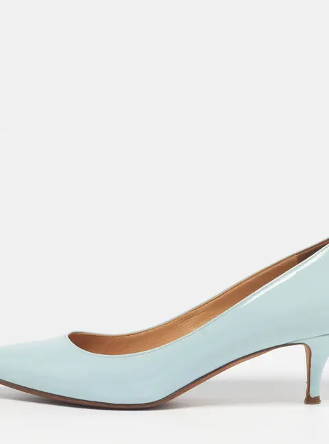 Giuseppe Zanotti Size 39 Blue Patent Leather Pointed Toe Pumps