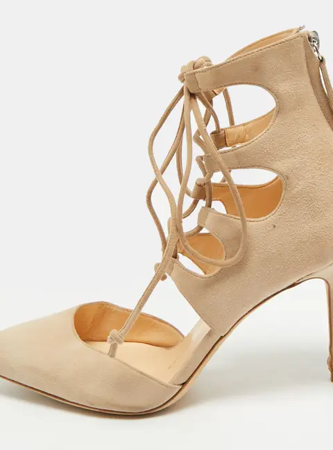 Giuseppe Zanotti Belgravia Size 38.5 Beige Suede Pumps
