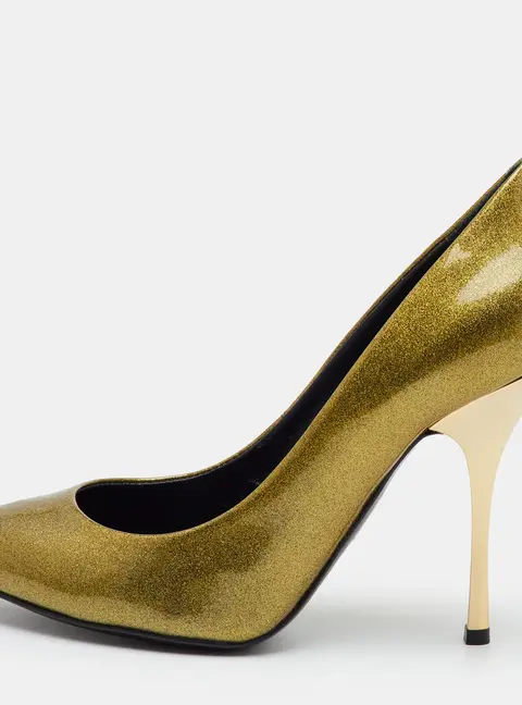 Giuseppe Zanotti Size 39 Gold Patent Leather Pumps