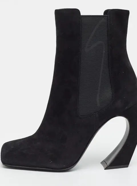 Giuseppe Zanotti Starwars Size 37 Black Suede Ankle Length Boots