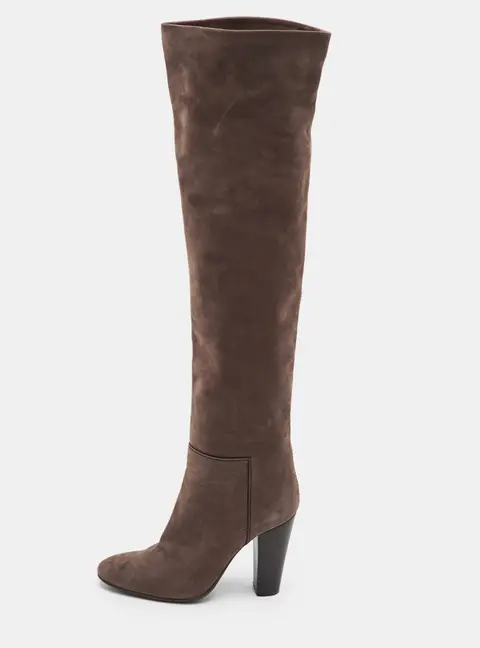 Giuseppe Zanotti Size 36.5 Brown Nubuck Leather Knee Length Boots