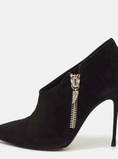Giuseppe Zanotti Lucrezia Size 38.5 Black Suede Booties