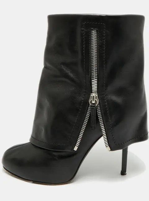 Giuseppe Zanotti Size 41 Black Leather Mid Calf Boots