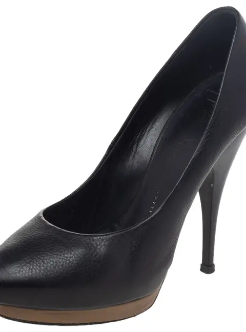 Giuseppe Zanotti Black Leather Platform Pumps Size 37.5
