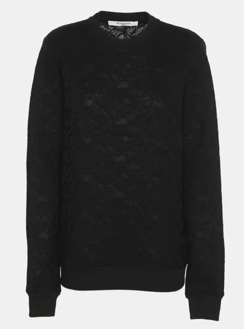 Givenchy Black Lace Sweatshirt M