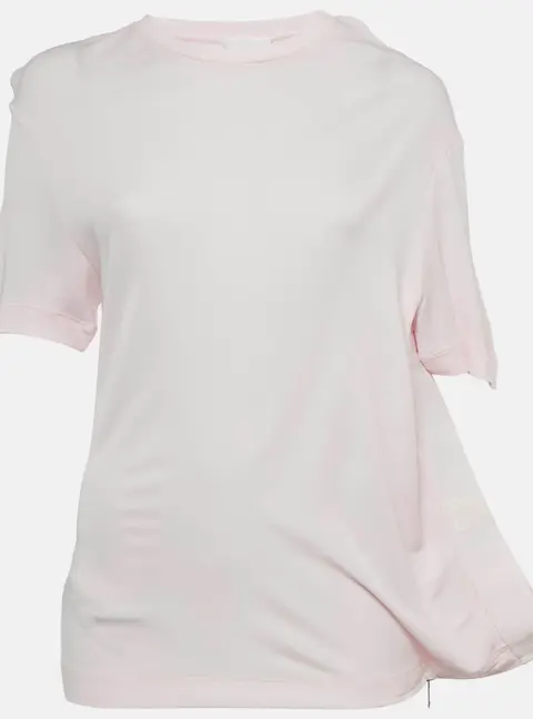 Givenchy Pink Jersey 4G Asymmetrical Top S