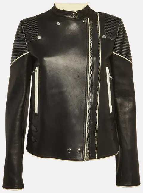 Givenchy Black Leather Biker Jacket M