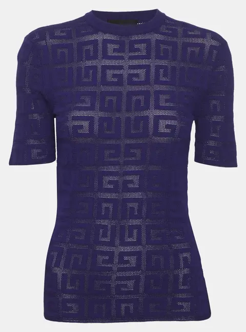 Givenchy Indigo Stretch Knit Tops XS