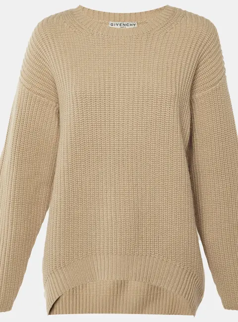 Givenchy Beige Cashmere Crew Neck Sweater S