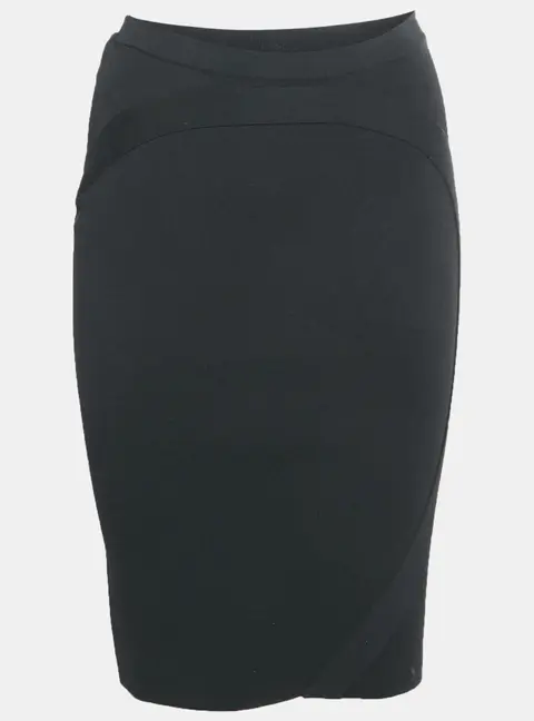Givenchy Black Stretch Knit Pencil Skirt M