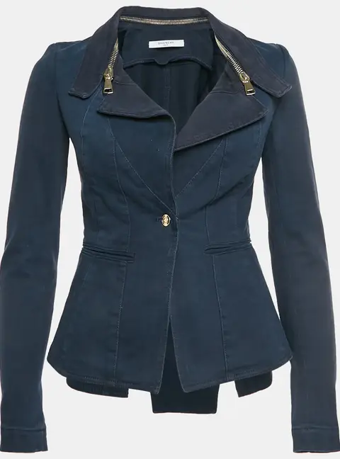Givenchy Blue Denim Cropped Jacket M
